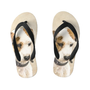 Parson Jack Russell Terrier Painting - Dog Art Kinder Teenslippers