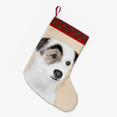 Parson Jack Russell Terrier Painting - Dog Art Kleine Kerstsok (Voorkant (Hangend))