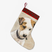 Parson Jack Russell Terrier Painting - Dog Art Kleine Kerstsok (Voorkant (Hangend))