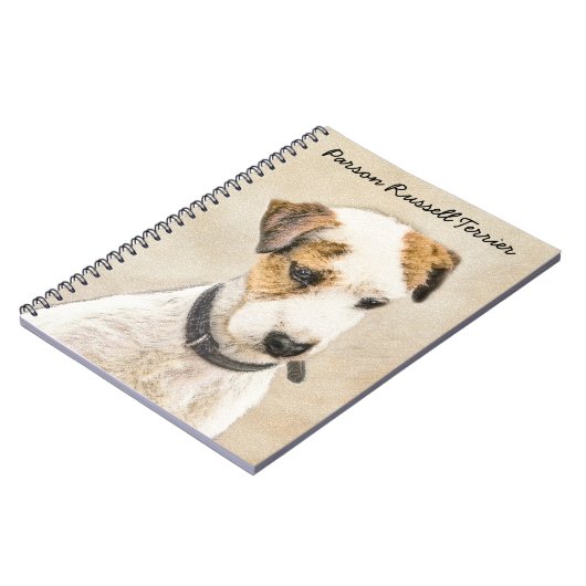 Parson Jack Russell Terrier Painting - Dog Art Notitieboek (Linkerzijde)
