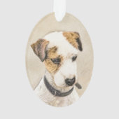 Parson Jack Russell Terrier Painting - Dog Art Ornament (achterkant)