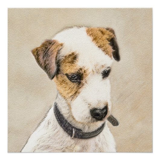 Parson Jack Russell Terrier Painting - Dog Art Perfect Poster (Voorkant)