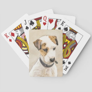 Parson Jack Russell Terrier Painting - Dog Art Pokerkaarten