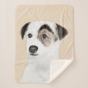 Parson Jack Russell Terrier Painting - Dog Art Sherpa Deken