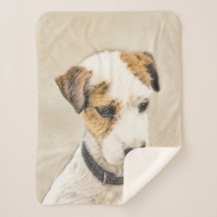 Parson Jack Russell Terrier Painting - Dog Art Sherpa Deken