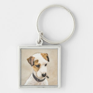 Parson Jack Russell Terrier Painting - Dog Art Sleutelhanger