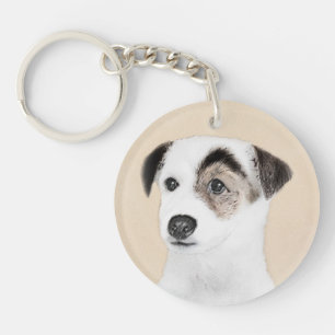 Parson Jack Russell Terrier Painting - Dog Art Sleutelhanger