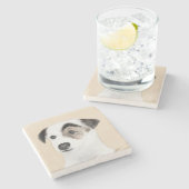 Parson Jack Russell Terrier Painting - Dog Art Stenen Onderzetter (Zijkant)
