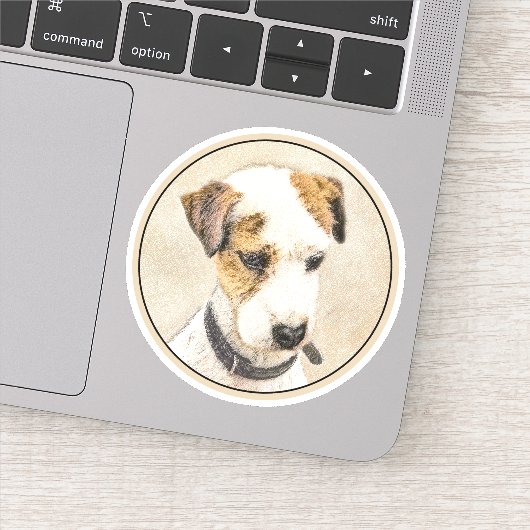 Parson Jack Russell Terrier Painting - Dog Art Sticker (Detail)