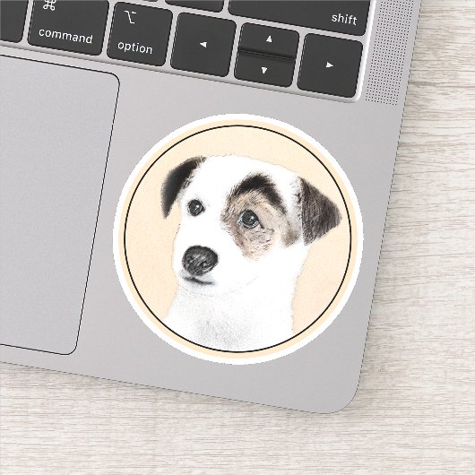 Parson Jack Russell Terrier Painting - Dog Art Sticker (Detail)