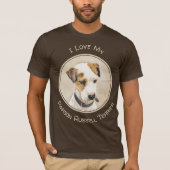 Parson Jack Russell Terrier Painting - Dog Art T-shirt (Voorkant)