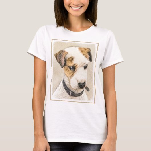 Parson Jack Russell Terrier Painting - Dog Art T-shirt (Voorkant)