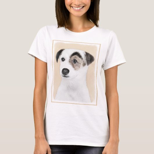 Parson Jack Russell Terrier Painting - Dog Art T-shirt (Voorkant)