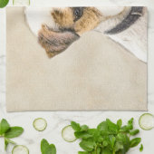 Parson Jack Russell Terrier Painting - Dog Art Theedoek (Gevouwen)