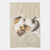 Parson Jack Russell Terrier Painting - Dog Art Theedoek (Verticaal)