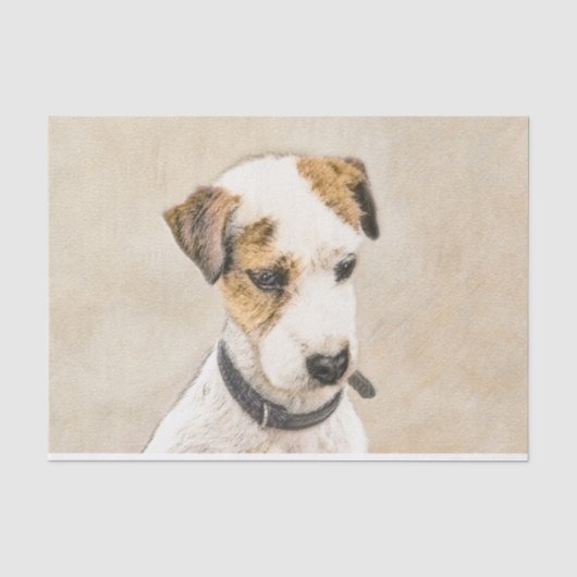 Parson Jack Russell Terrier Painting - Dog Art Tissuepapier (Voorkant)