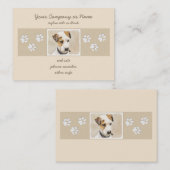 Parson Jack Russell Terrier Painting - Dog Art Visitekaartje (Voorkant / Achterkant)