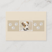 Parson Jack Russell Terrier Painting - Dog Art Visitekaartje (Achterkant)