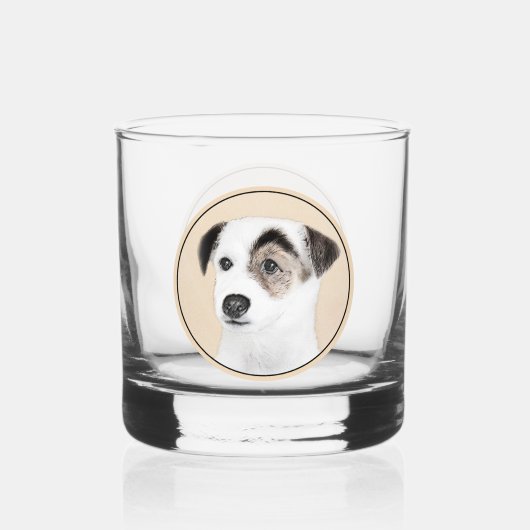 Parson Jack Russell Terrier Painting - Dog Art Whisky Glas (Voorkant)