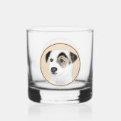 Parson Jack Russell Terrier Painting - Dog Art Whisky Glas (Achterkant)