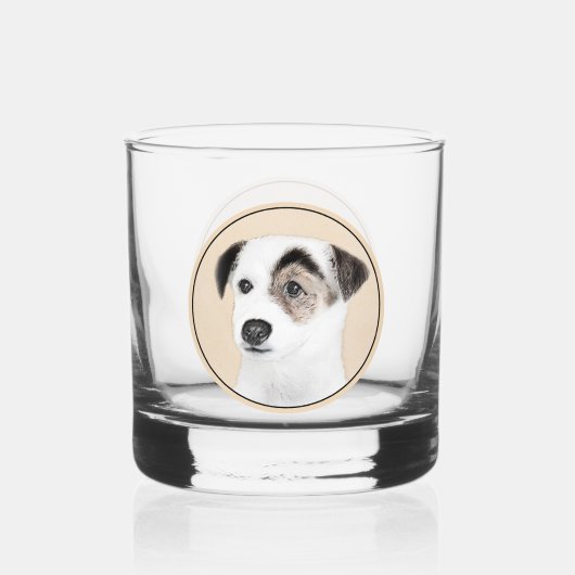 Parson Jack Russell Terrier Painting - Dog Art Whisky Glas (Achterkant)