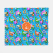 Parson Jack Russell Terrier-partij Fleece Deken (Voorkant (Horizontaal))