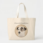 Parson Jack Russell Terrier Schilderen Pet Dog Art Grote Tote Bag (Voorkant)