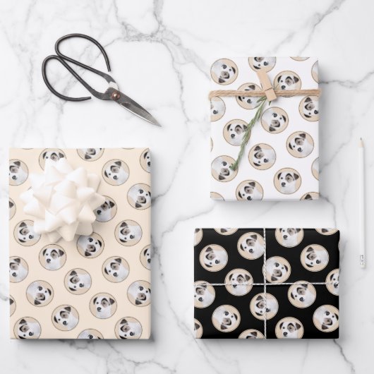 Parson Jack Russell Terrier Schilderen Pet Dog Art Inpakpapier Vel (Voorkant)