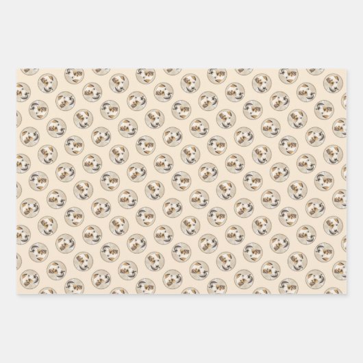 Parson Jack Russell Terrier Schilderen Pet Dog Art Inpakpapier Vel (Voorkant)