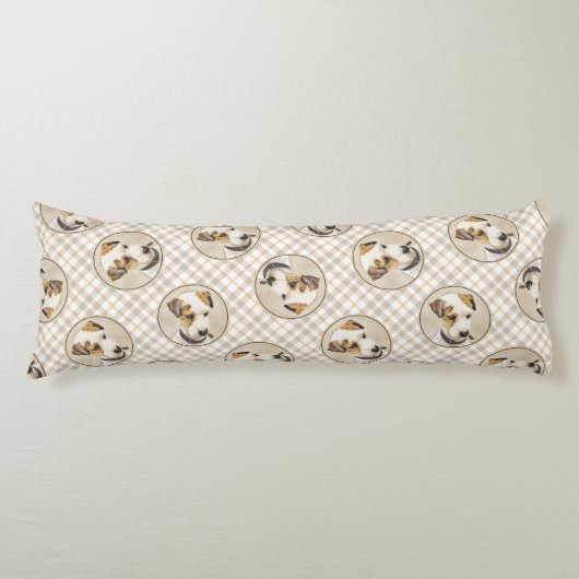 Parson Jack Russell Terrier Schilderen Pet Dog Art Lichaamskussen (Voorkant)