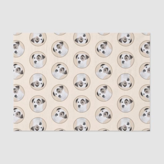 Parson Jack Russell Terrier Schilderen Pet Dog Art Tissuepapier (Voorkant)