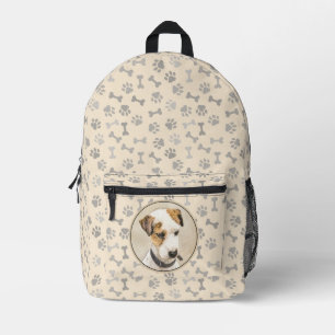 Parson Jack Russell Terrier Schilderij - Honden Ku Bedrukte Rugzak
