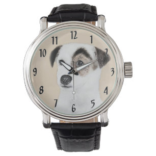 Parson Jack Russell Terrier Schilderij - Honden Ku Horloge