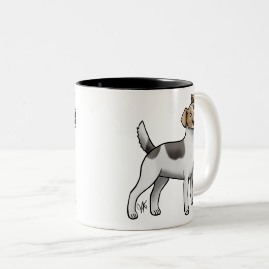 Parson Jack Russell Terrier Two-Tone Coffee Mok (Voorkant rechts)