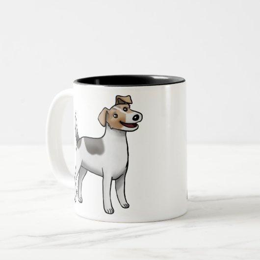 Parson Jack Russell Terrier Two-Tone Coffee Mok (Voorkant links)