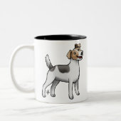 Parson Jack Russell Terrier Two-Tone Coffee Mok (Links)