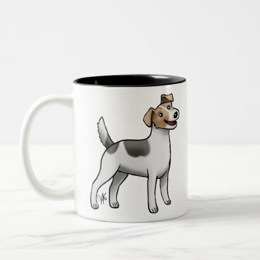 Parson Jack Russell Terrier Two-Tone Coffee Mok (Links)