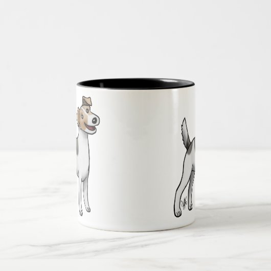 Parson Jack Russell Terrier Two-Tone Coffee Mok (Center)