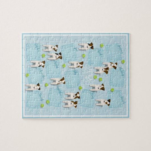 Parson Jack Russell Terriers blue 2020-kalender Legpuzzel (Horizontaal)
