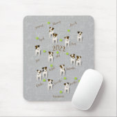 Parson Jack Russell Terriers grijs kalender 2022 Muismat (Met muis)