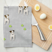 Parson Jack Russell Terriers grijs of ELKE kleur Theedoek (Quarter Fold)