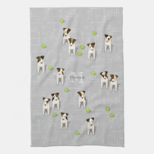 Parson Jack Russell Terriers grijs of ELKE kleur Theedoek