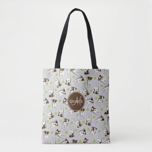 Parson Jack Russell Terriers patroon ELKE kleur Tote Bag (Voorkant)