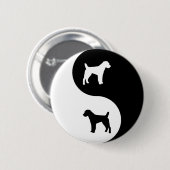 Parson Jack Russell Yin Yang Ronde Button 5,7 Cm (Voorkant /achterkant)