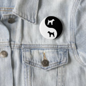 Parson Jack Russell Yin Yang Ronde Button 5,7 Cm (In situ)