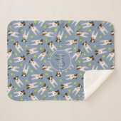 Parson Jack Russells een tennisballen patroon Sherpa Deken (Voorkant (horizontaal))