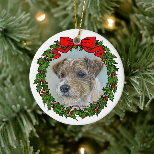 Parson Russel Terrier Keramisch Ornament (Boom)