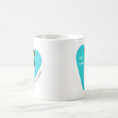 Parson Russell dog met ball PRT mama turquoise har Koffiemok (Center)