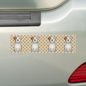 Parson Russell Terrier Cartoon Bumpersticker (Op auto)