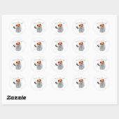 Parson Russell Terrier Dad 2 Ronde Sticker (Vel)